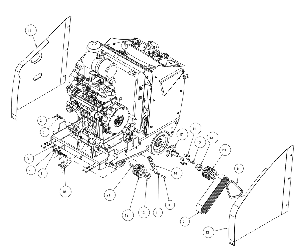Section 05 Diagram and Parts List for MK-4020KBG 167420-20G MK Diamond Concrete Saw